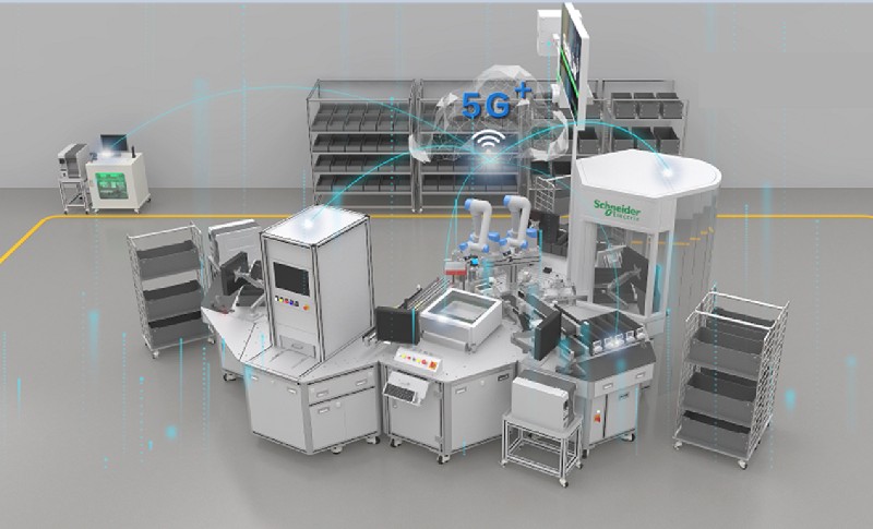 施耐德电气无锡普洛菲斯电子有限公司“5G+开放自动化系统”柔性产线